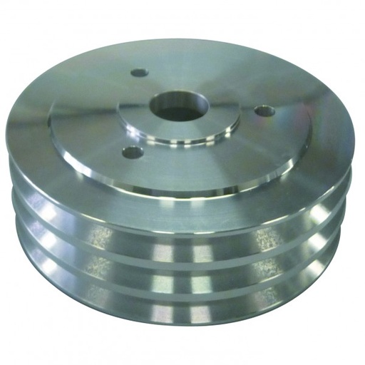 [8849] Pulley Crankshaft Triple Groove Swp Polished Alloy Big Block Chevrolet 396-454