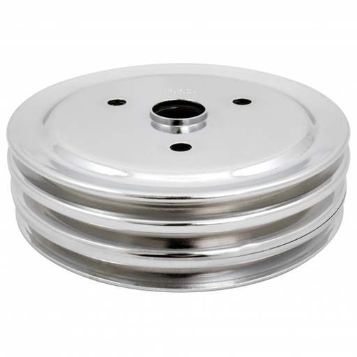 [8963] Pulley Crankshaft Triple Groove Swp Chromed Steel Small Block Chevrolet 265-400