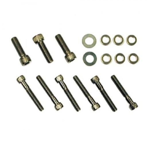 [9389] Bolt Kit Holden 6 Timing Cover + Water Pump Chrome Socket Head