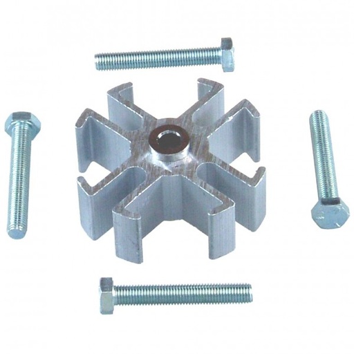[9624] Aluminum Universal Fan Spacer 1" Thick 5/8" Pilot With Bolts, Washers - Machined