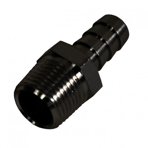 [98101] Straight Hose Fitting 3/8 NPT Male Thread x 3/8 Barb Hose Tail End