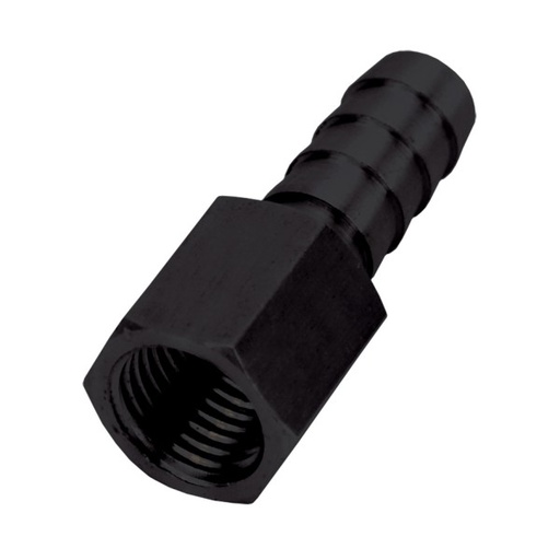 [98104] Straight Hose Fitting 1/4 NPT Female Thread x 3/8 Barb Hose Tail End