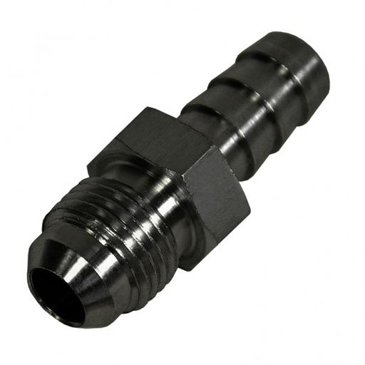 [98204] Straight Hose Fitting -6AN Male Thread x 3/8 Barb Hose Tail End