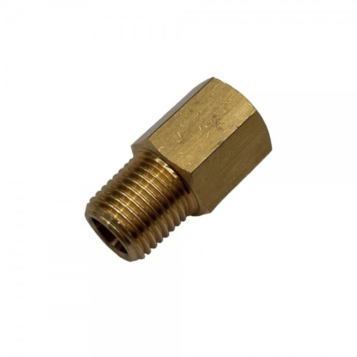 [BRA1414] Brass Reducing Hex Adaptor 1/4" (11.4mm) Female to 1/4" (13.2mm) Male BSP Thread