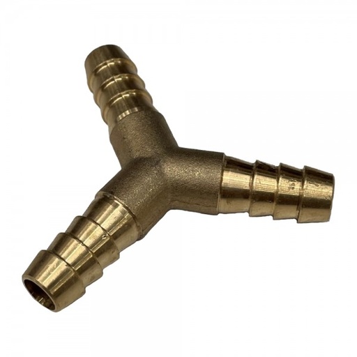 [BY38] Brass 3-Way Y Shape Tail Piece 3/8" (9.5mm) Barbed Hose Tube Ends