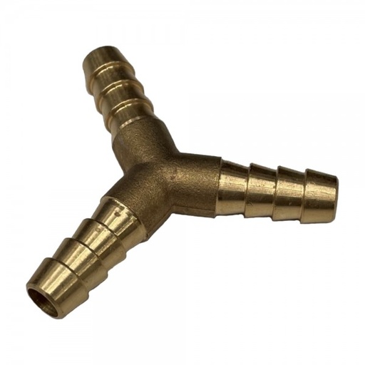 [BY516] Brass 3-Way Y Shape Tail Piece 5/16" (7.9mm) Barbed Hose Tube Ends