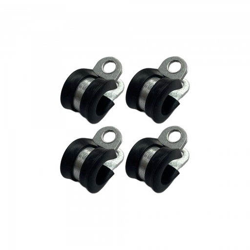 [CC10] Rubber Lined P Clip Cushion Clamps 10mm - 4 Pack