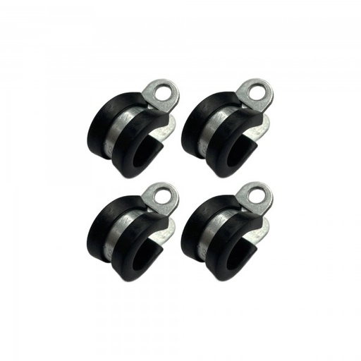[CC13] Rubber Lined P Clip Cushion Clamps 13mm - 4 Pack