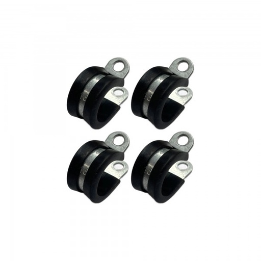 [CC16] Rubber Lined P Clip Cushion Clamps 16mm - 4 Pack