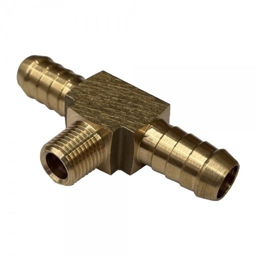 [MBHT1418] Brass Branch Hose Tee 1/4" (6.3mm) Hose Tube to 1/8" (9.7mm) Male BSP Thread