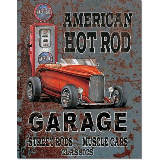[MSI1539] American Hot Rod Garage Street Rods Metal Sign Reproduction 32cm x 41cm