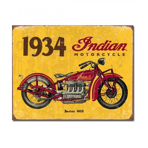 [MSI1929] 1934 Indian Motorcycle Series 402 Metal Sign Reproduction 41cm x 32cm
