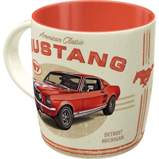 [NA43076] Nostalgic Art 330ml Ceramic Mug - Mustang GT 1967 Red