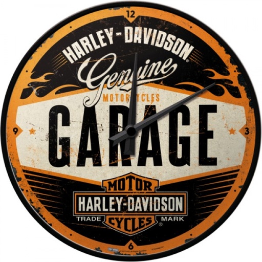[NA51083] Wall Clock Harley Davidson Garage - 30cm