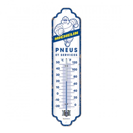 [NA80365] Thermometer Michelin Pneus & Services C+F 6.5cm x 28cm In Hang Sell