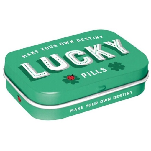 [NA81355] MintBox: Lucky Pills Size:4x6 x1.6cm sugar free mints 34gm