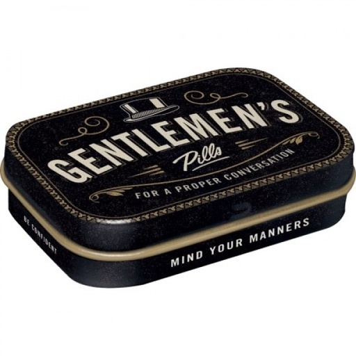 [NA81429] MintBox: Gentlemens Pills Size:4x6 x1.6cm sugar free mints 34gm