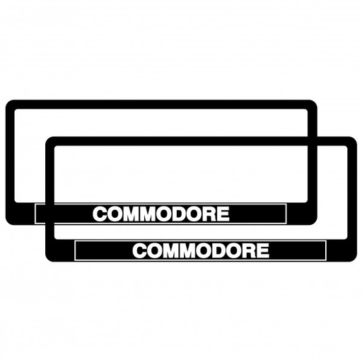 [NP10PR] PAIR Commodore Polymer Number Plate Frames. Suits 6 Digit Number Plates