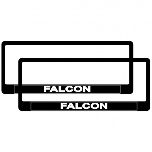 [NP11PR] PAIR Falcon Polymer Number Plate Frames. Suits 6 Digit Number Plates