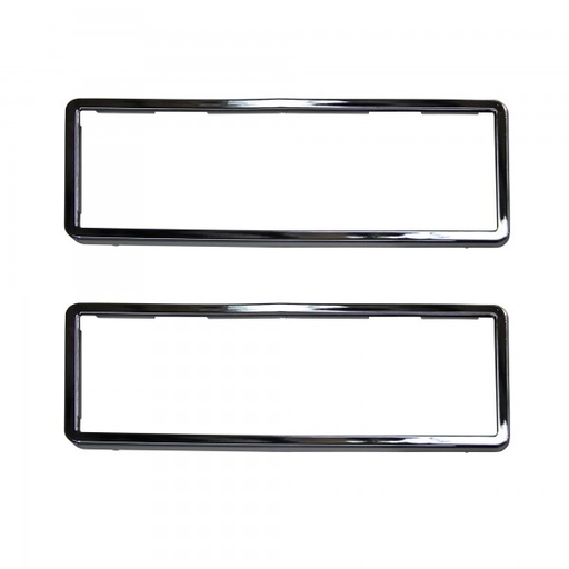 [NP12PR] PAIR Chrome Polymer Number Plate Frames. Suits 6 Digit Number Plates