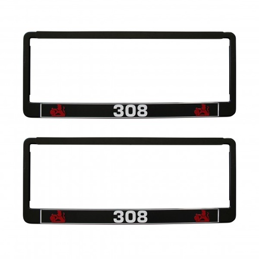 [NP6PR] PAIR 308 Polymer Number Plate Frames. Suits 6 Digit Number Plates