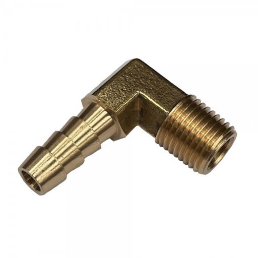 [NPTE51612] Brass Male Elbow Tail Fitting 5/16" (7.9mm) Hose Tube End to 1/2" (21.1mm) Male NPT Thread