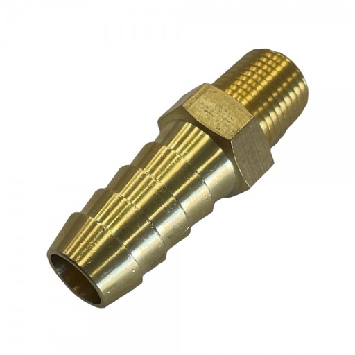 [NPTS3818] Brass Male Fitting 3/8" 9.5mm Hose Tube End to 1/8" 10.2mm Male NPT 