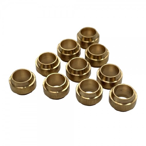 [P103] Brass Olives Universal No 100 - 3/16" (4.8mm) Hose Tube - Pkt 10