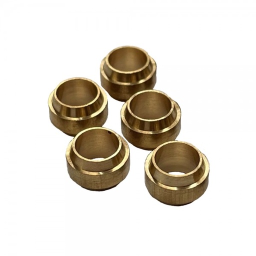 [P106] Brass Olives Universal No 100 - 3/8" (9.5mm) Hose Tube - Pkt 5