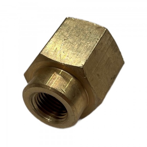 [P2904] Brass Hex Reducing Socket 1/2" (12.7mm) BSP Thread to 1/4" (6.3mm) BSP Thread