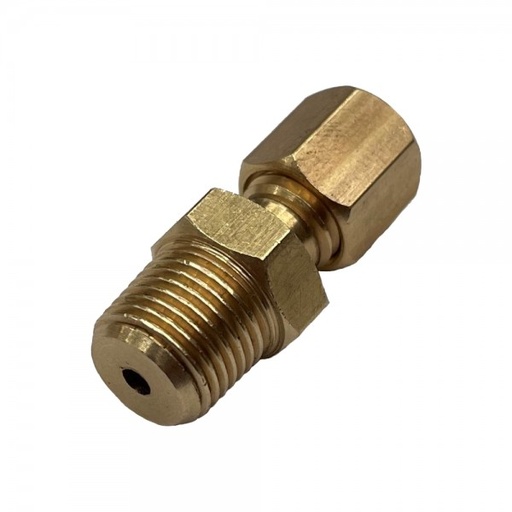 [P301] Brass Single Compression Union 1/8" 3.2mm Hose Tube to 1/8" 9.7mm Male BSP 