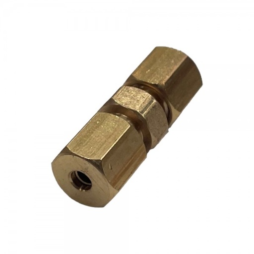 [P401] Brass Double Compression Union 1/8" (3.2mm) Hose Tube