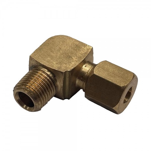 [P504] Brass Compression Union Elbow 1/4" (6.3mm) Tube to 1/8" (9.7mm) Male BSP Thread