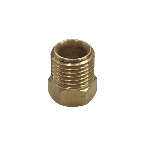 [P5803] Brass Inverted Flare Nut 1/4" (6.3mm) Hose Tube to 7/16"x24 Male BSP Thread