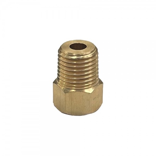 [P6205] Brass male Inverted Flare Union 5/16" (7.9mm) Hose Tube to 1/4" (13.2mm) Male BSP Thread