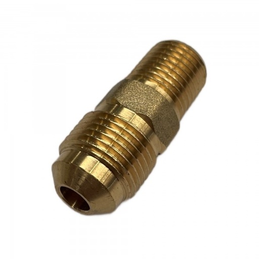 [P715] Brass Male Flare Union 3/8" (9.5mm) Hose Tube x 1/4" (6.3mm) Male BSP Thread