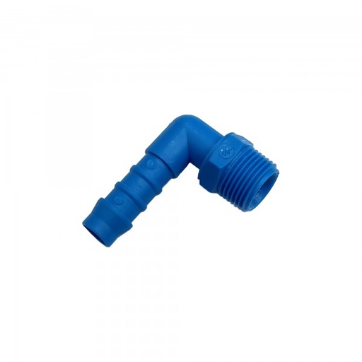 [PLME1038] Nylon Plastic Male Elbow Tail Fitting 3/8" (9.5mm) Hose Tube End to X 3/8" (16.7mm) Male BSP Thread