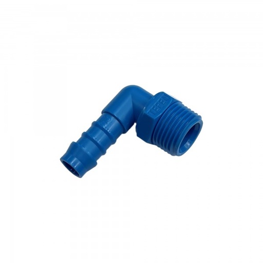[PLME1212] Nylon Plastic Male Elbow Tail Fitting 1/2" (12.7mm) Hose Tube End to X 1/2" (21mm) Male BSP Thread