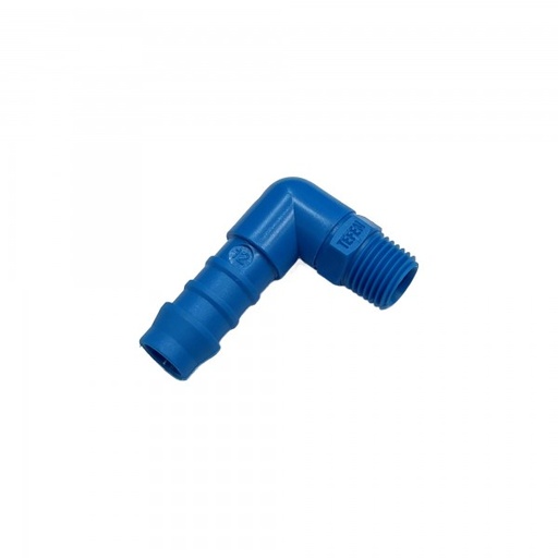 [PLME1214] Nylon Plastic Male Elbow Fitting 1/2 12.7mm Hose Tube End X 1/4 13.2mm Male BSP 