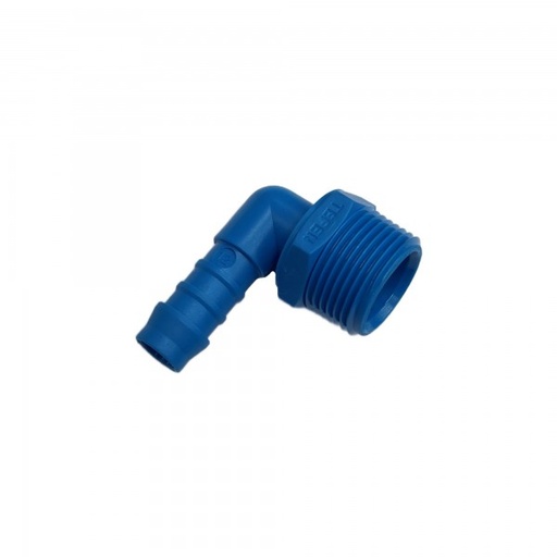 [PLME1234] Nylon Plastic Male Elbow Tail Fitting 1/2" (12.7mm) Hose Tube End to X 3/4" (26.4mm) Male BSP Thread