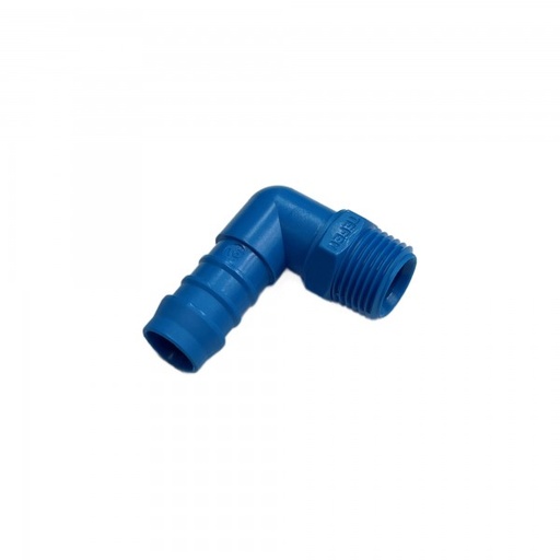[PLME1612] Nylon Plastic Male Elbow Tail Fitting 5/8" (15.9mm) Hose Tube End to 1/2" (21mm) Male BSP Thread
