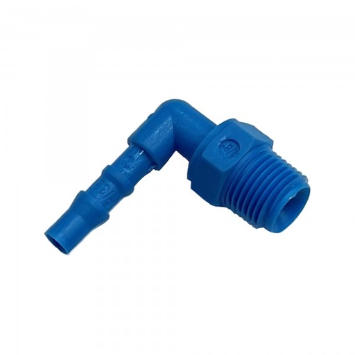 [PLME418] Nylon Plastic Male Elbow Fitting 5/32 4mm Hose Tube End to X 1/8 9.7mm Male BSP 