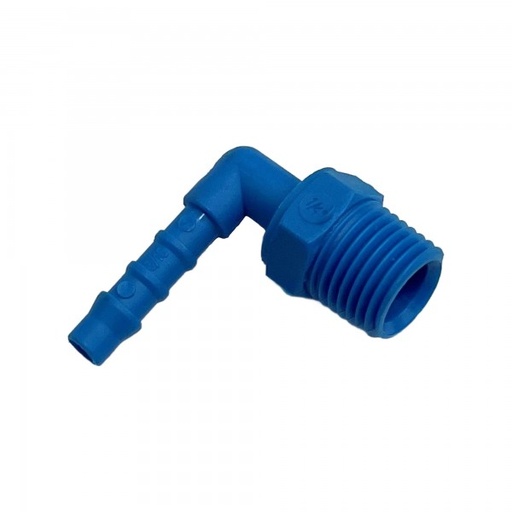 [PLME514] Nylon Plastic Male Elbow Tail Fitting 3/16" (4.8mm) Hose Tube End to X 1/4" (13.2mm) Male BSP Thread