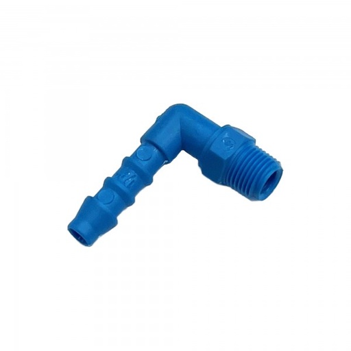[PLME618] Nylon Plastic Male Elbow Tail Fitting 1/4" (6.3mm) Hose Tube End to 1/8" (9.7mm) Male BSP Thread