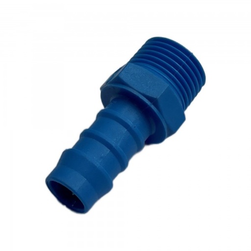 [PLMT1412] Nylon Plastic Male Tail Fitting 9/16" (14mm) Hose Tube End to 1/2" (21mm) Male BSP Thread