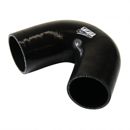 [SH-E135-83-50-BLK] Silicone Hose Black 135 Deg Elbow 83mm (3.25") ID, 50mm Leg Length