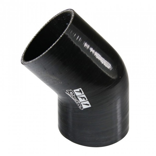 [SH-E45-70-50-BLK] Silicone Hose Black 45 Deg Elbow 70mm (2.75") ID, 50mm Leg Length