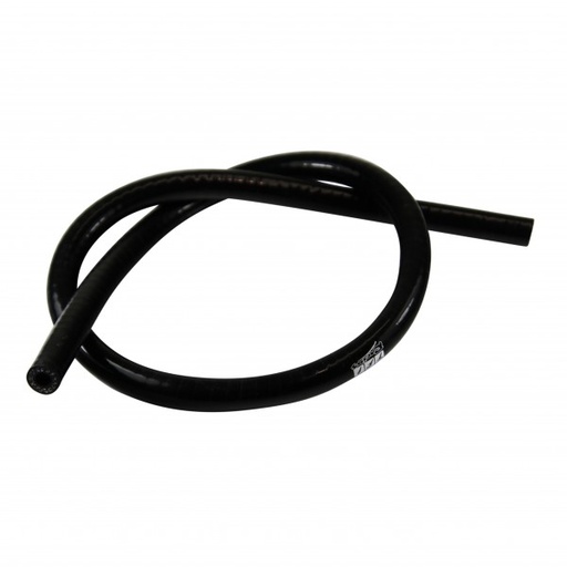 [SH-FU-10-1000-BLK] Silicone Hose Black Fuel/Oil 9.5mm (3/8") ID, 1M Length