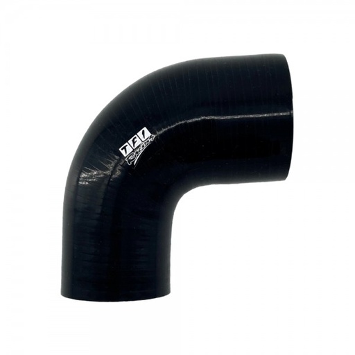 [SH-RE90-63-51-BLK] Silicone Hose Black 90 Deg Reducing Elbow 63 to 51mm (2.5" to 2") ID, 50mm Leg Length