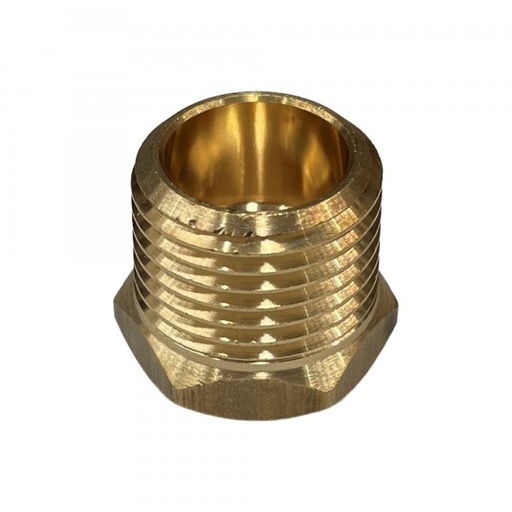[TBR1812] Brass Temp Bush Reducer 1/8" (8.4mm) Female NPT Thread to 1/2" (21.1mm) Male NPT Thread